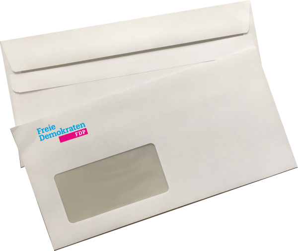 Briefumschläge weiß DIN lang (Sonderdruck)